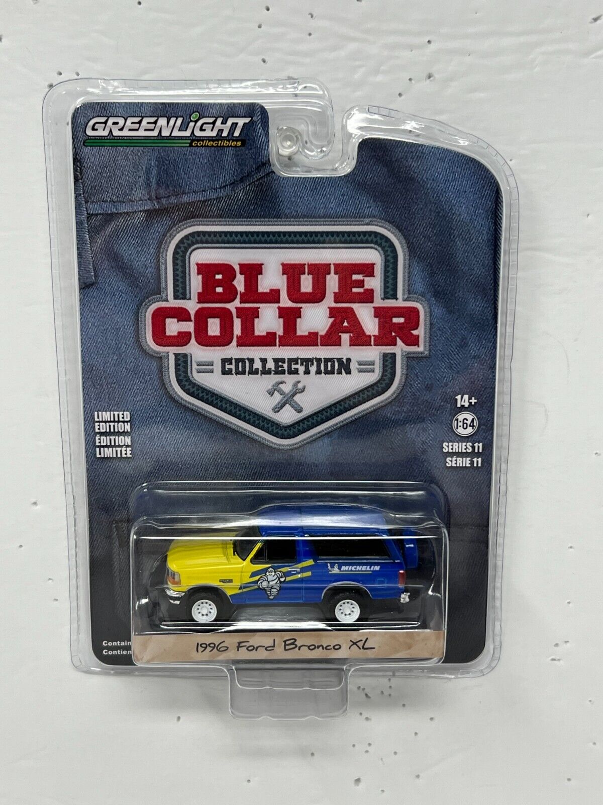 Greenlight Blue Collar 1996 Ford Bronco XL 1:64 Diecast