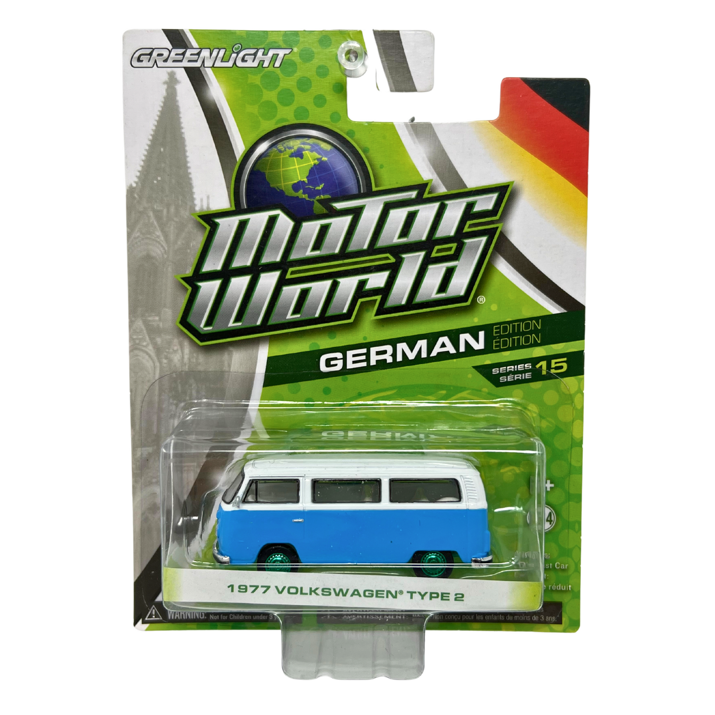 Greenlight Motor World German 1977 Volkswagen Type 2 GREEN MACHINE 1:64 Diecast