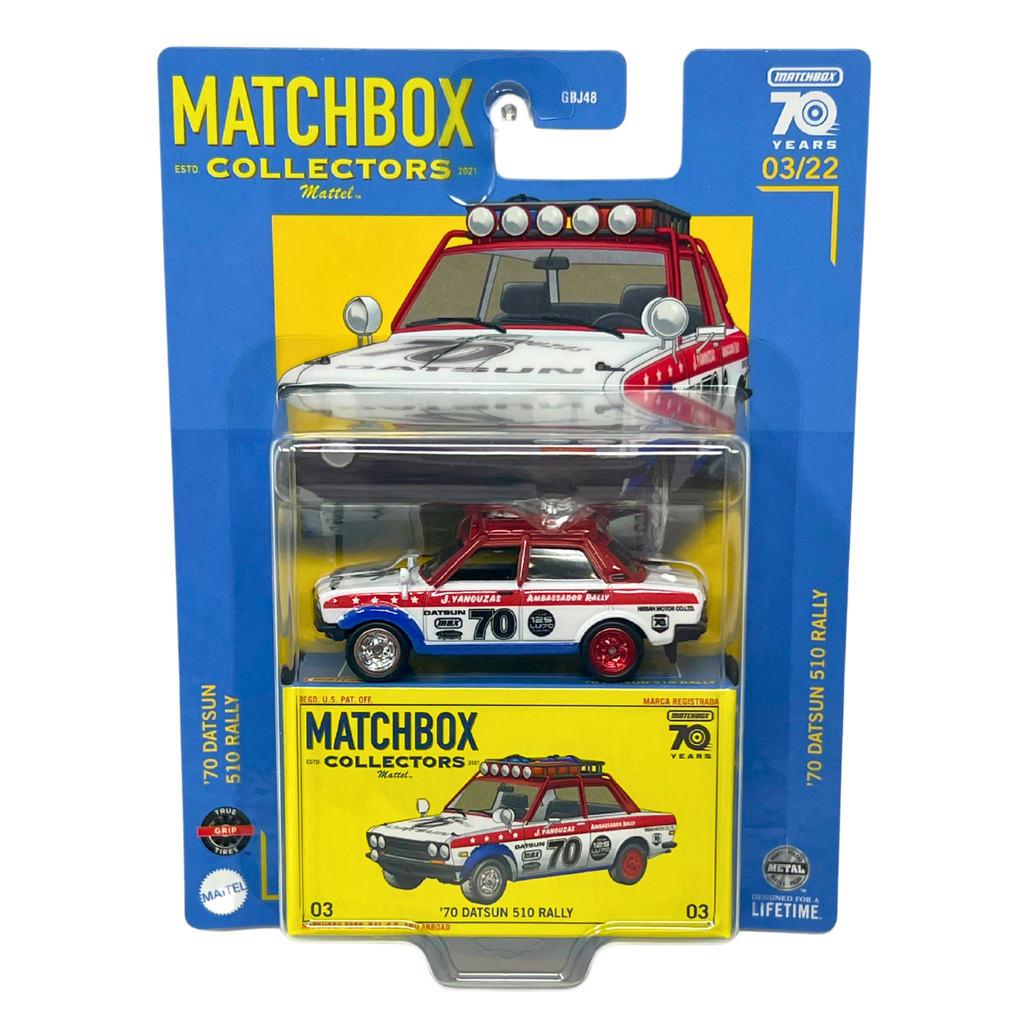 Matchbox Collectors '70 Datsun 510 Rally 1:64 Diecast