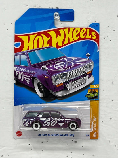 Hot Wheels HW Wagons Datsun Bluebird Wagon (510) JDM 1:64 Diecast Purple
