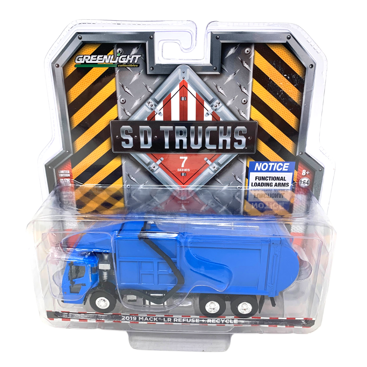 Greenlight SD Trucks Series 7 2019 Mack LR Refuse + Recycle 1:64 Diecast