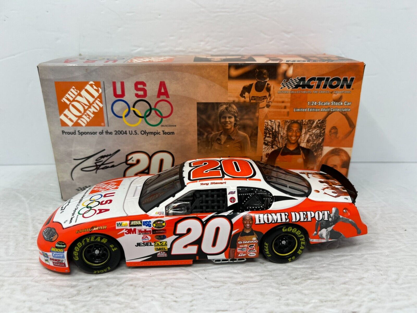 Action Nascar #20 Tony Stewart Home Depot U.S. Olympics GM Dealers 1:24 Diecast