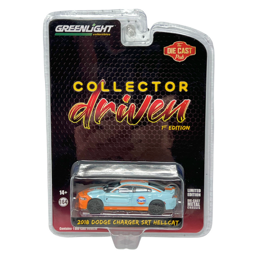 Greenlight Collector Driven 2018 Dodge Charger SRT Hellcat Clean 1:64 Diecast