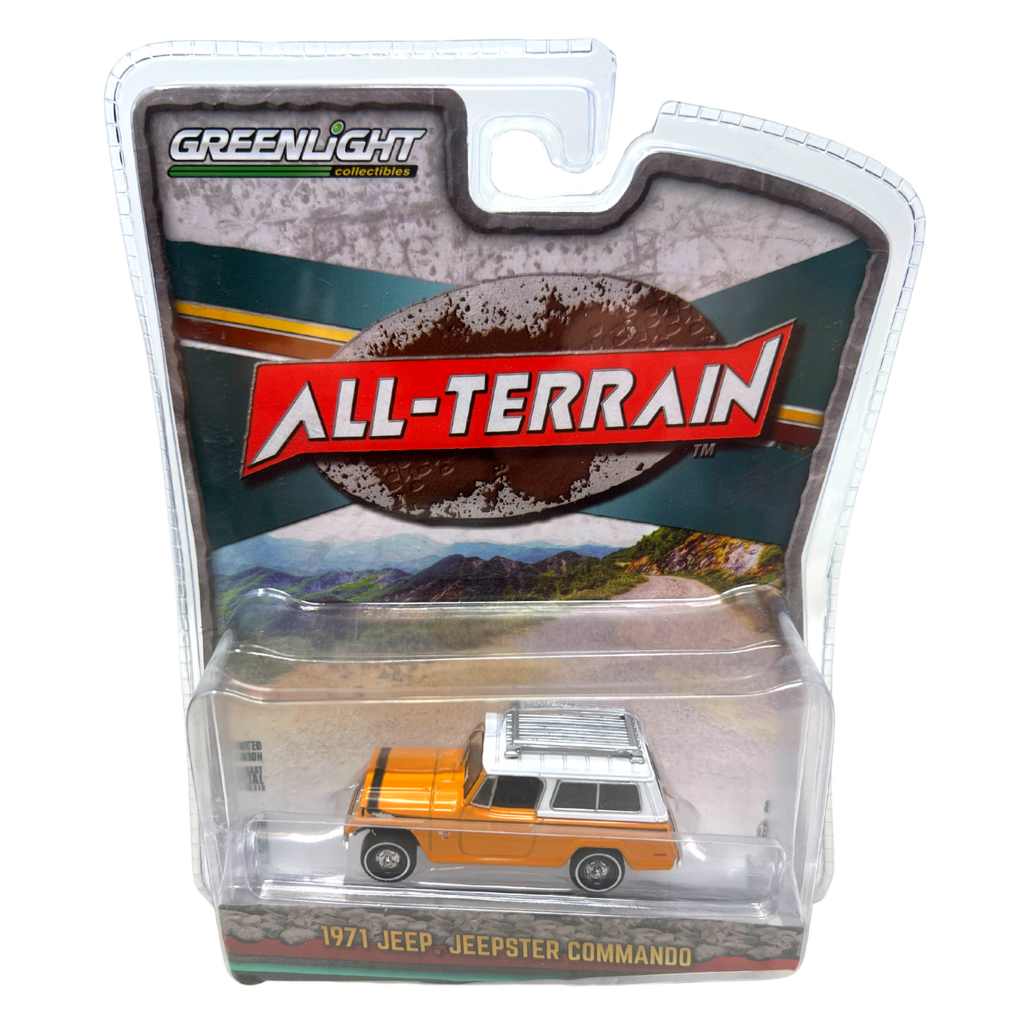 Greenlight All-Terrain 1971 Jeep Jeepster Commando 1:64 Diecast