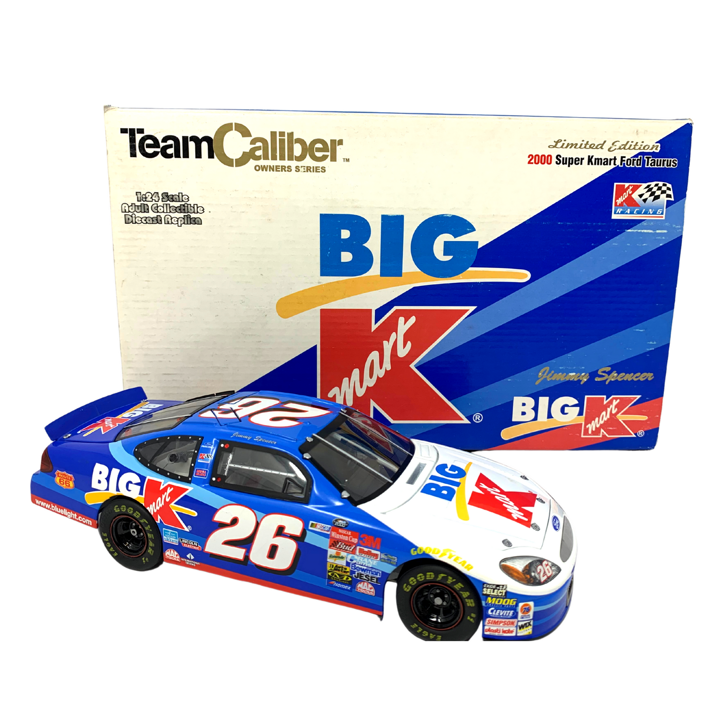 Team Caliber Owners Series Nascar #26 Jimmy Spencer Big Kmart Ford 1:24 Diecast