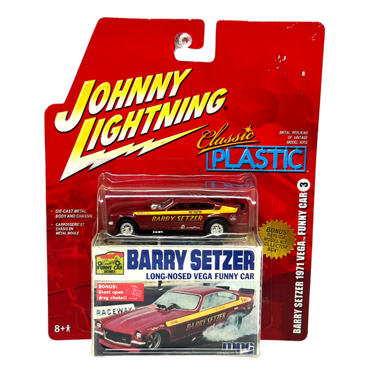 Johnny Lightning Classic Plastic Barry Setzer 1971 Vega Funny Car 1:64 Diecast