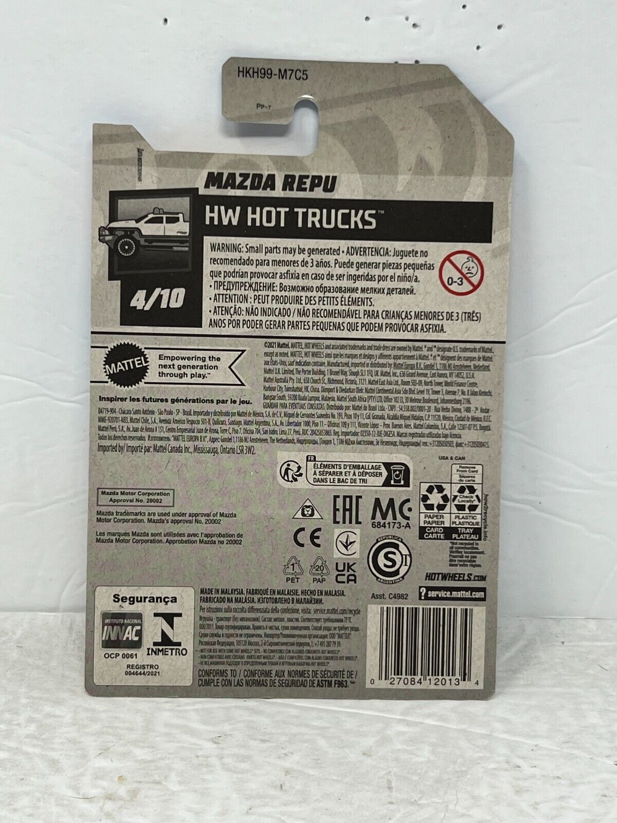 Hot Wheels HW Hot Trucks Mazda Repu JDM 1:64 Diecast Aqua