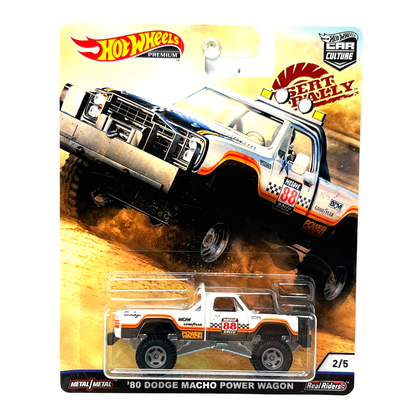 Hot Wheels Premium Desert Rally '80 Dodge Macho Power Wagon 1:64 Diecast