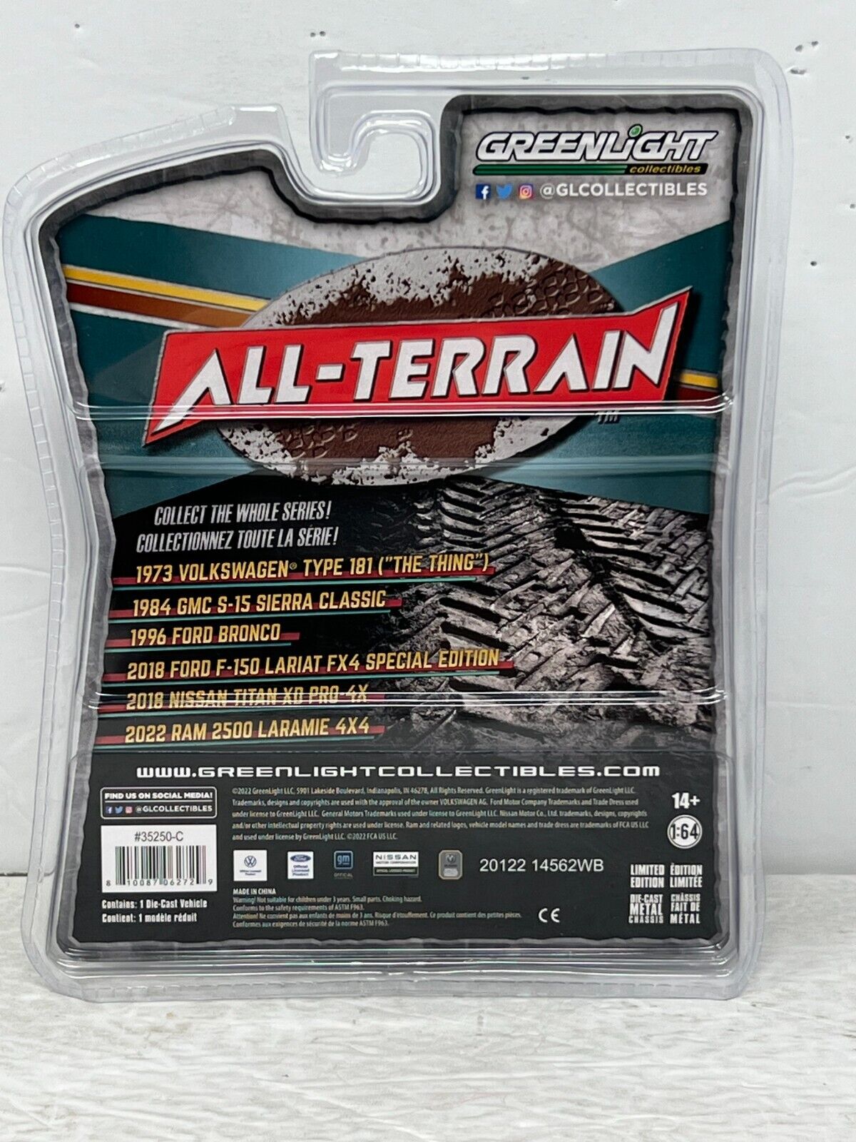 Greenlight All-Terrain 1996 Ford Bronco 1:64 Diecast