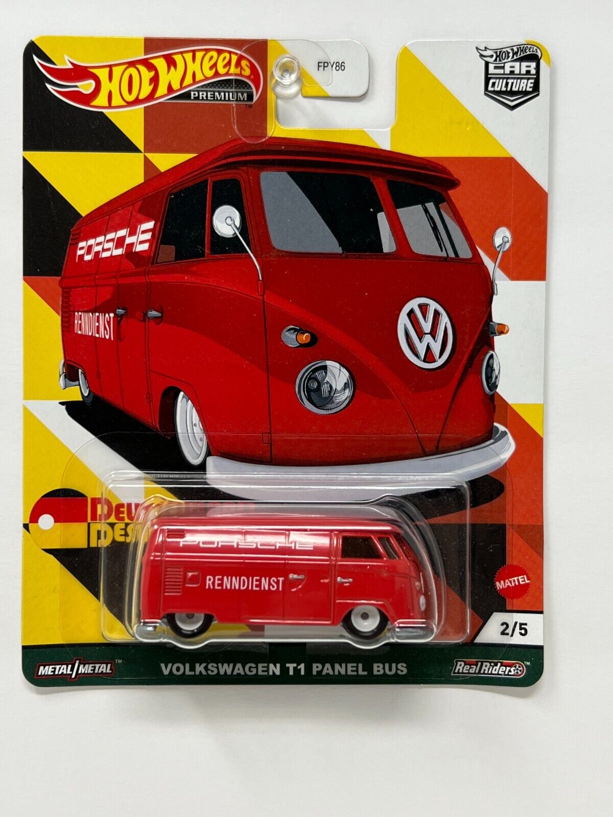 Hot Wheels Premium Deutschland Design Volkswagen T1 Panel Bus 1:64 Diecast