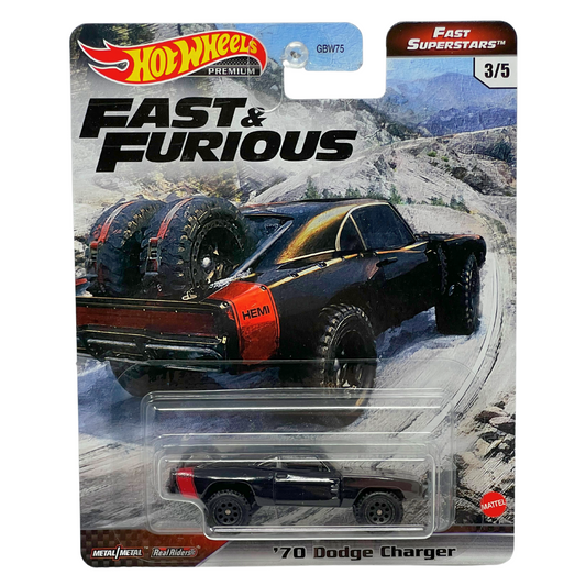 Hot Wheels Premium Fast & Furious Fast Superstars '70 Dodge Charger 1:64 Diecast