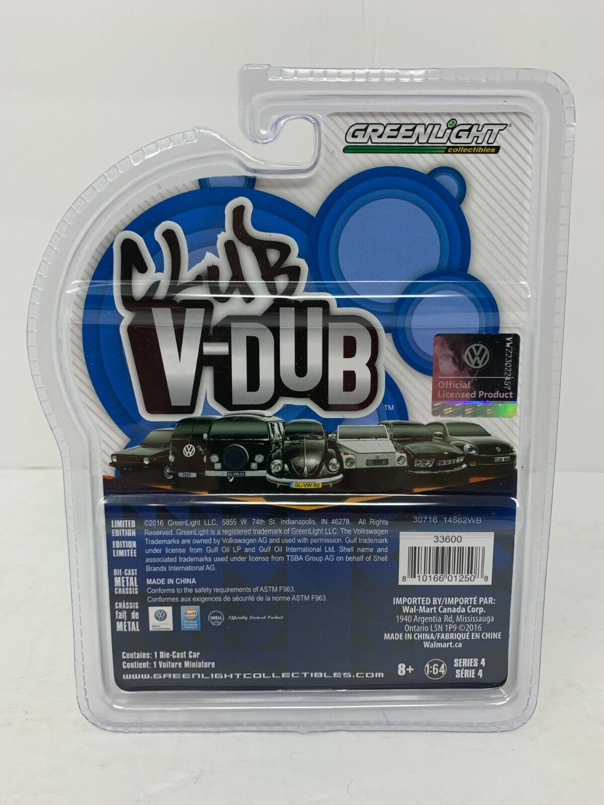 Greenlight Club V-Dub 1968 Volkswagen Type 2 T2 Bus 1:64 Diecast