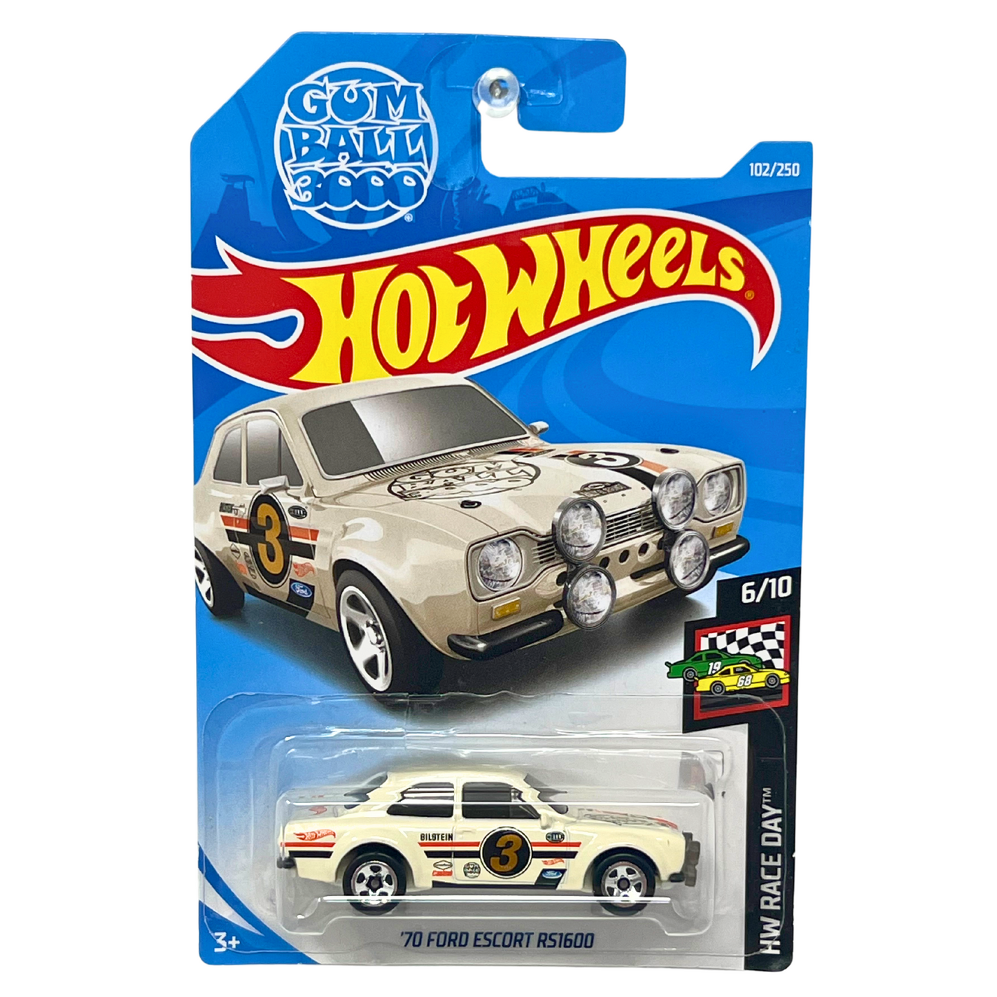 Hot Wheels HW Race Day '70 Ford Escort RS1600 JDM 1:64 Diecast White