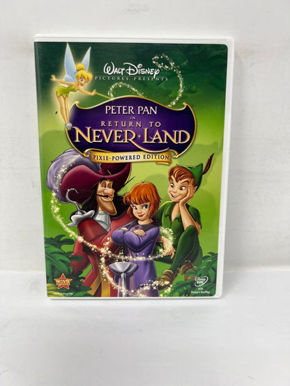 Disney Peter Pan Return to Never Land (DVD, 2007) Pixie-Powered Good Condition