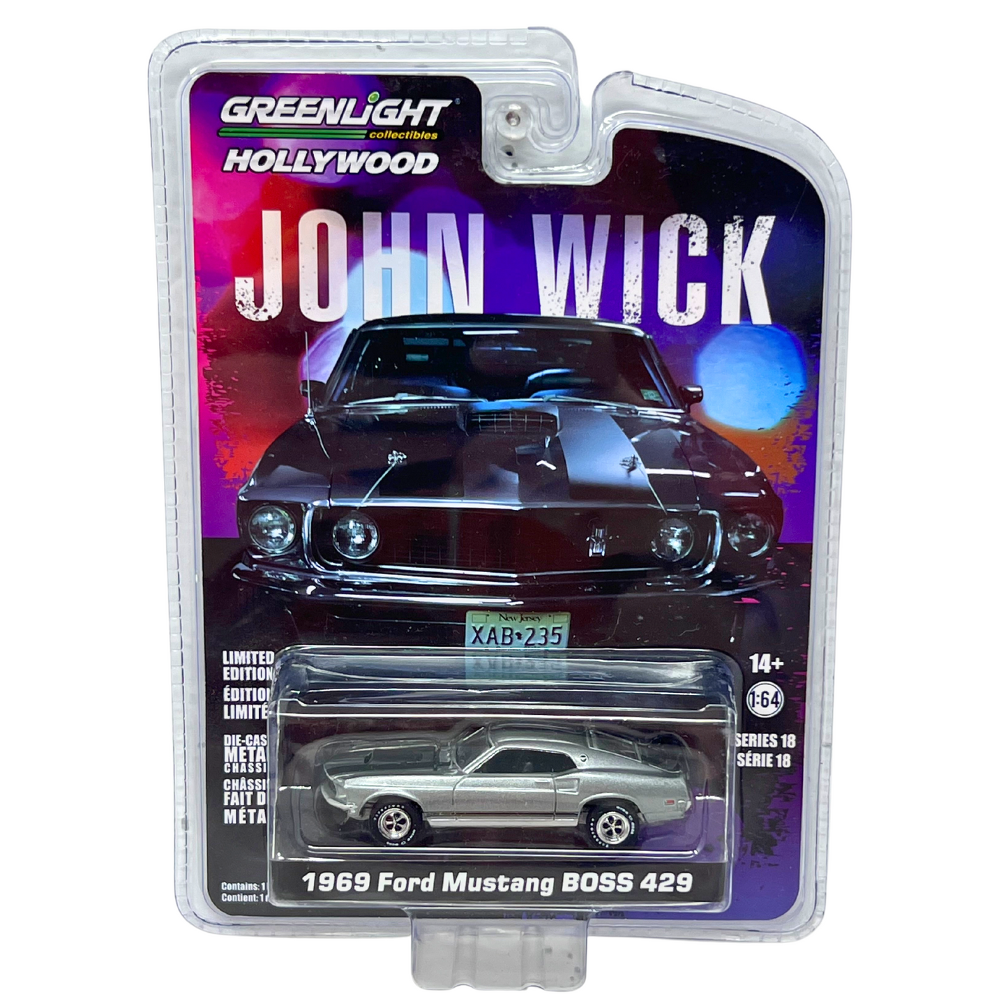 Greenlight Hollywood John Wick 2 1969 Ford Mustang Boss 429 1:64 Diecast