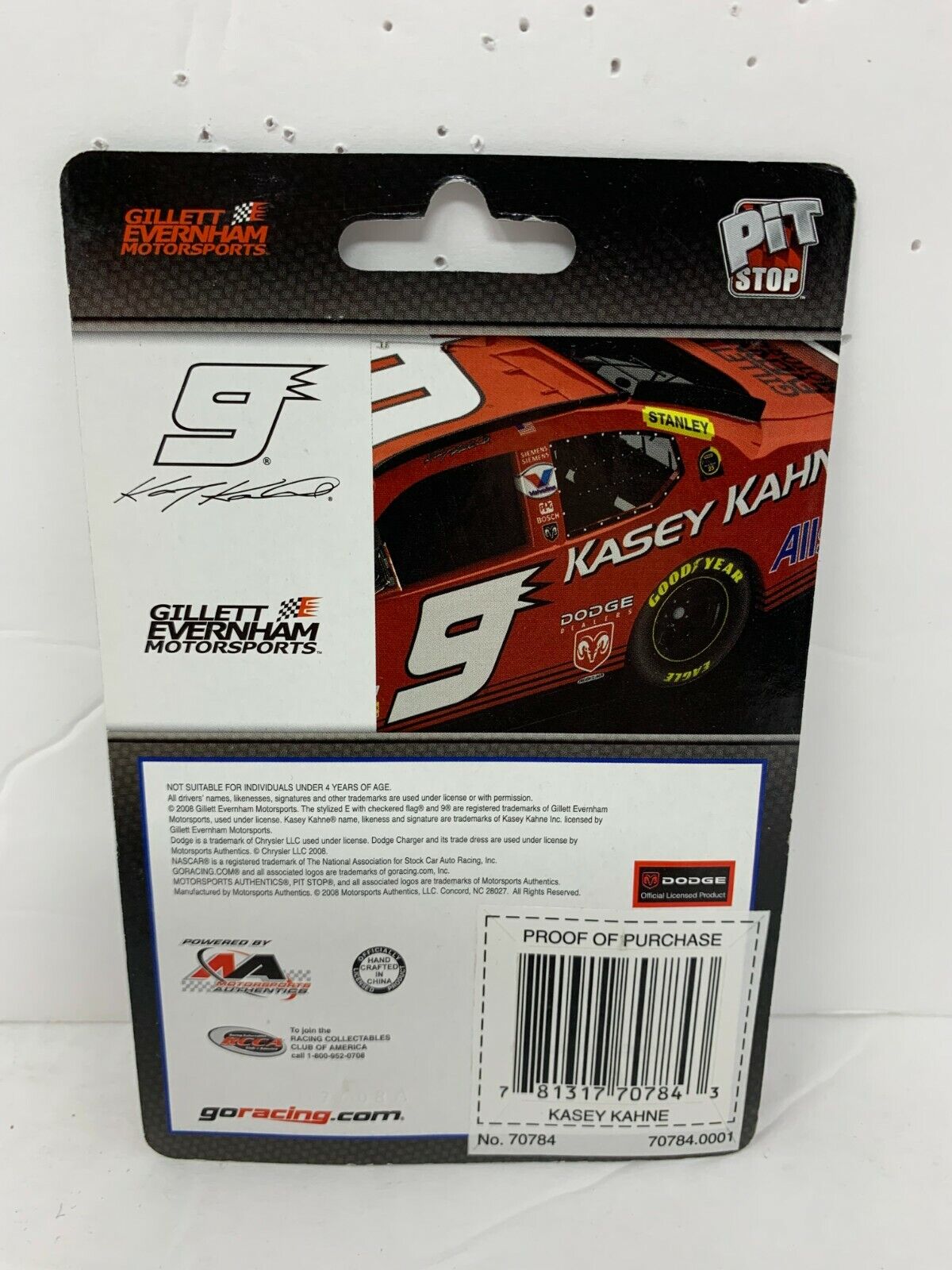 Motorsports Authentics Pit Stop Nascar Gillett Evernham Kasey Kahne 1:64 Diecast