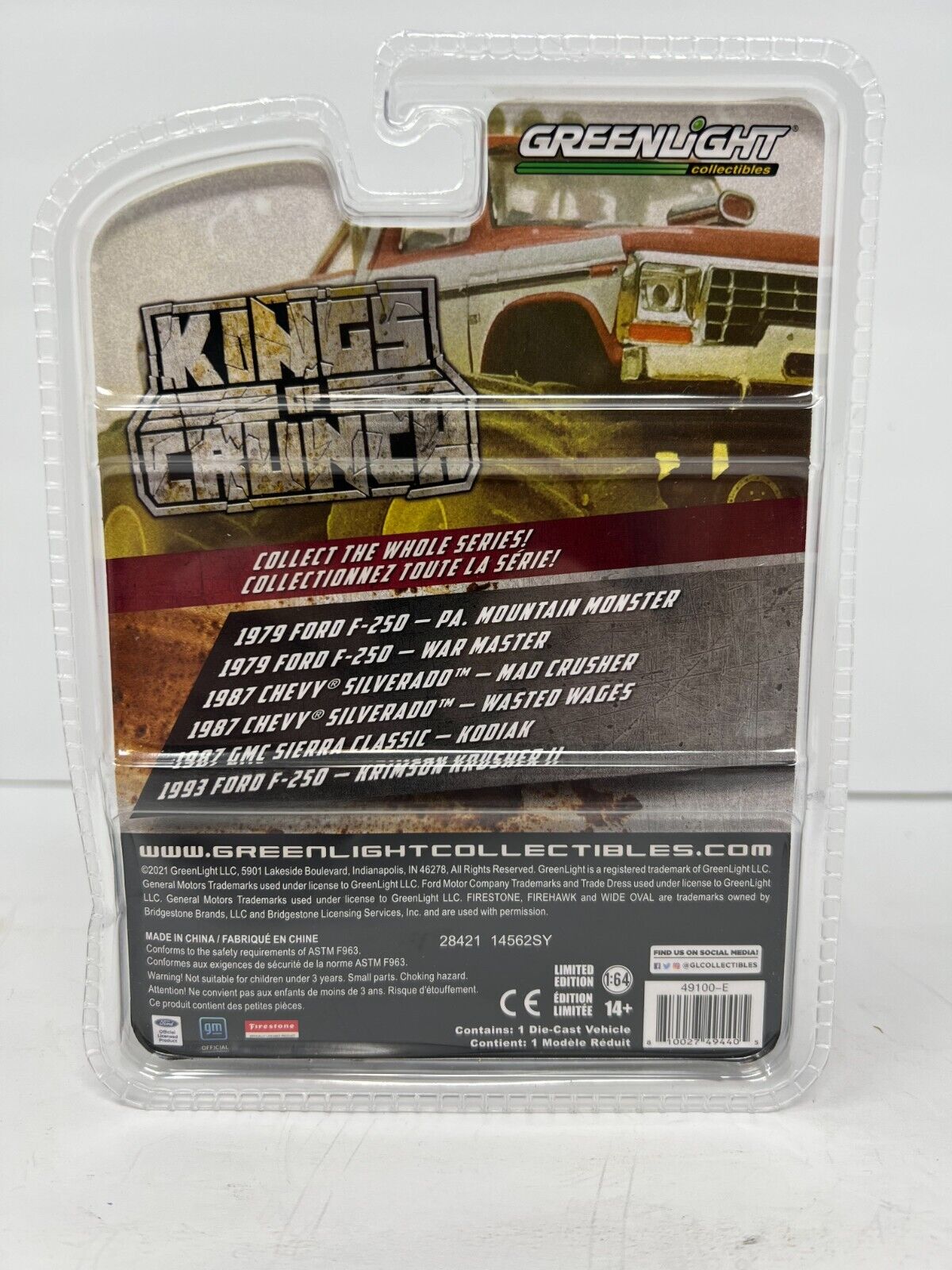 Greenlight Kings of Crunch Series 10 1987 GMC Sierra Classic Kodiak 1:64 Diecast