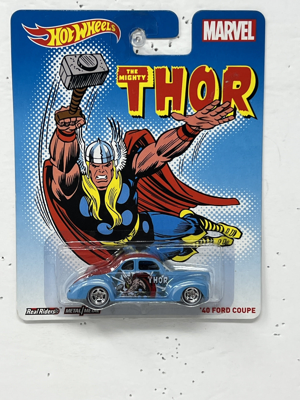 Hot Wheels Marvel Thor '40 Ford Coupe Real Riders 1:64 Diecast