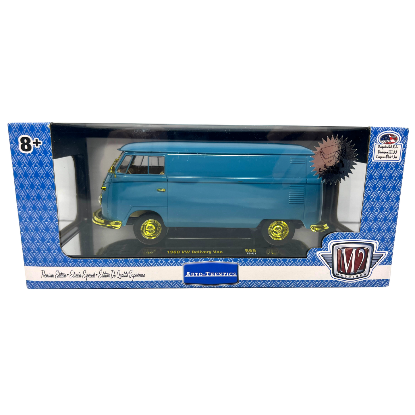 M2 Machines CHASE Auto-Thentics 1960 VW Delivery Van R69 1:24 Diecast