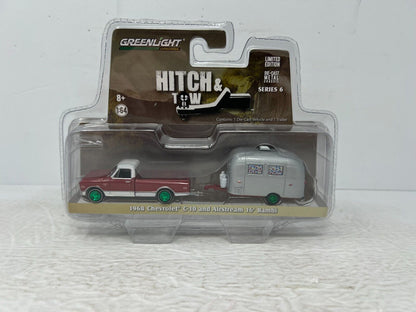 Greenlight Hitch & Tow 1968 Chevy C-10 and Airstream Green Machine 1:64 Diecast