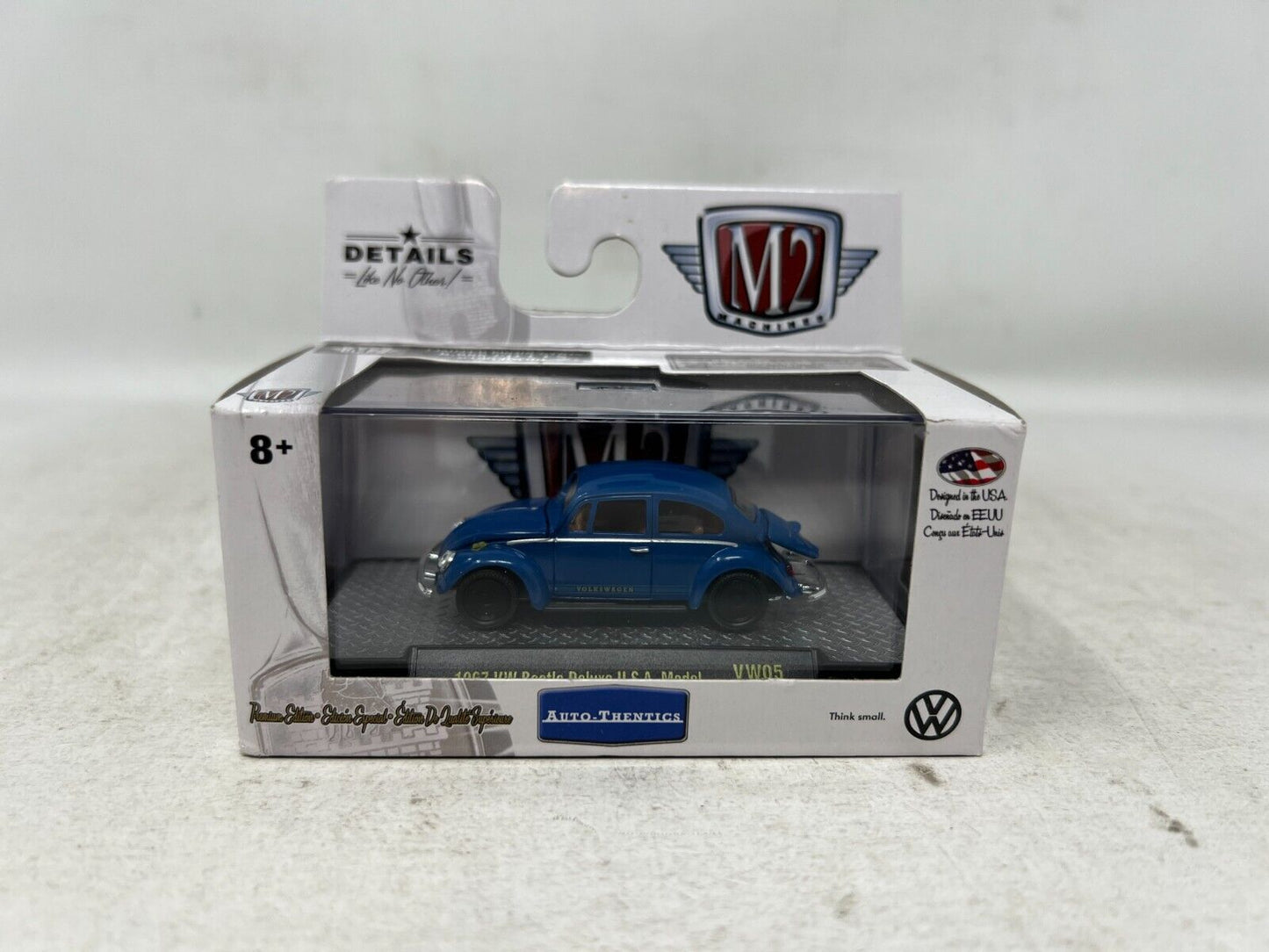 M2 Machines Auto-Thentics 1967 VW Beetle Deluxe U.S.A. Model VW05 1:64 Diecast