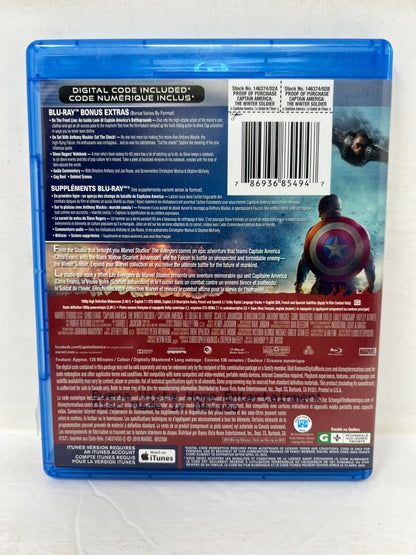 Captain America The Winter Soldier (Blu-ray, 2017) Marvel Good Condition!!!