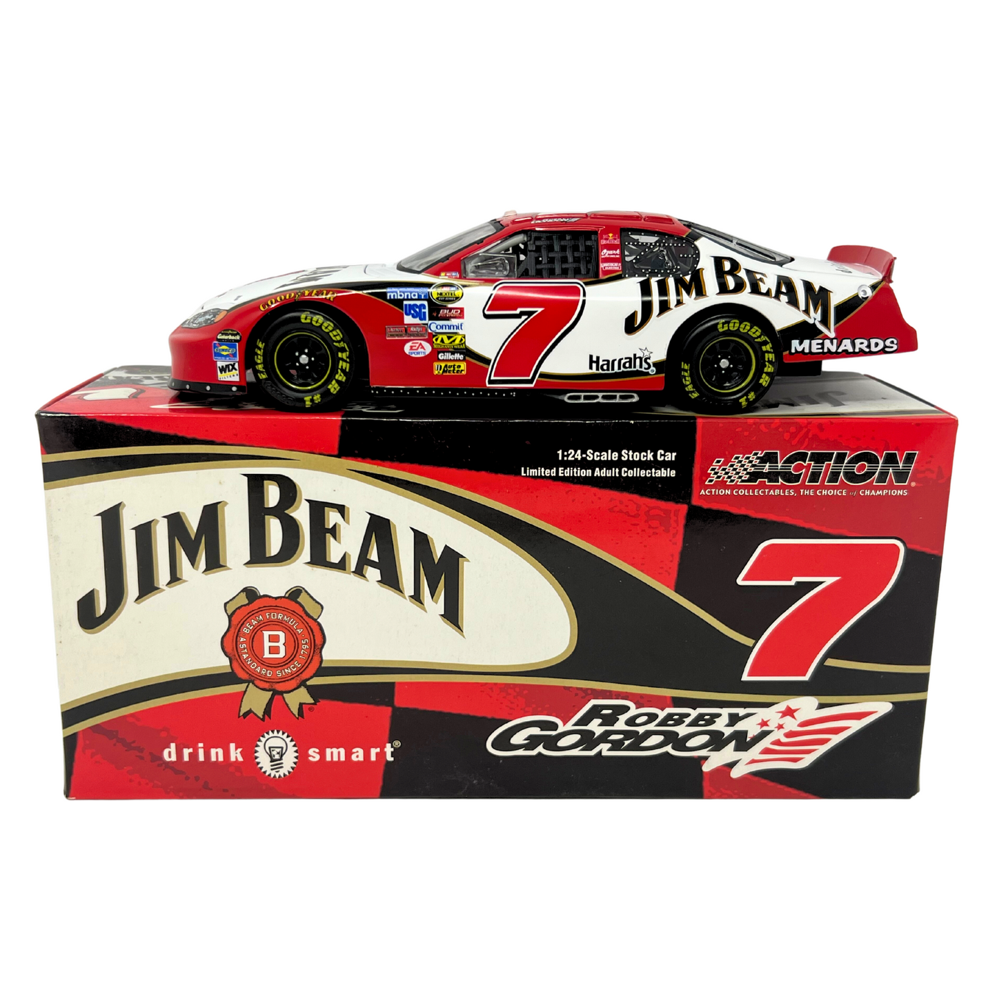 Action Nascar #07 Robby Gordon Jim Beam GM Dealers 2005 Monte Carlo 1:24 Diecast