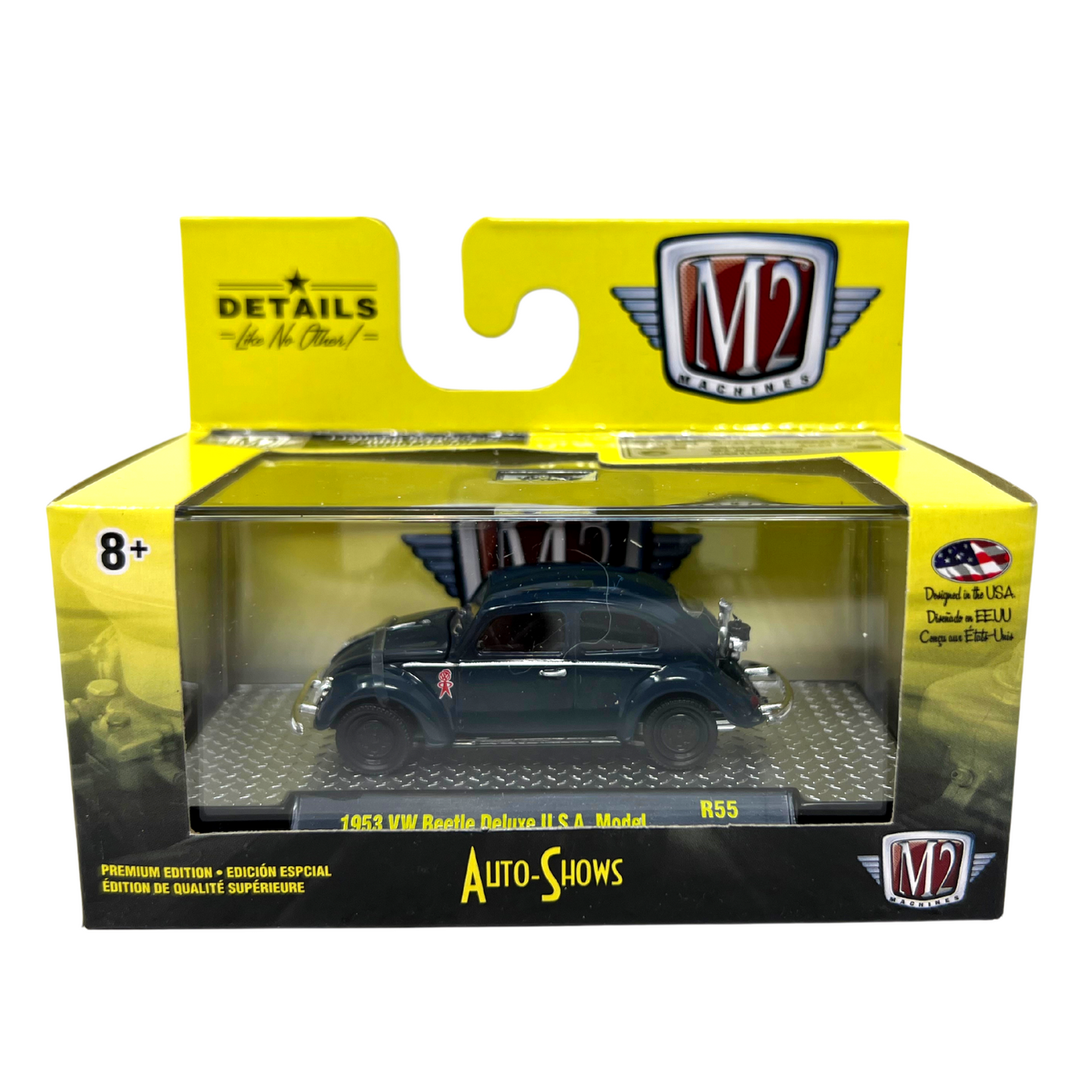 M2 Machines Auto-Shows 1953 VW Beetle Deluxe U.S.A. Model R55 1:64 Diecast