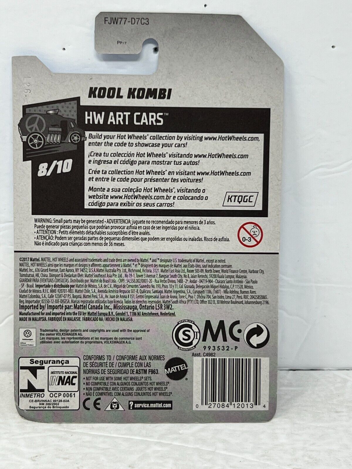 Hot Wheels Hw Art Cars Kool Kombi Van 1:64 Diecast Version 2