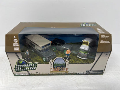 Greenlight Diorama Campsite Cruiser Raw Green Machine Chase 1:64 Diecast