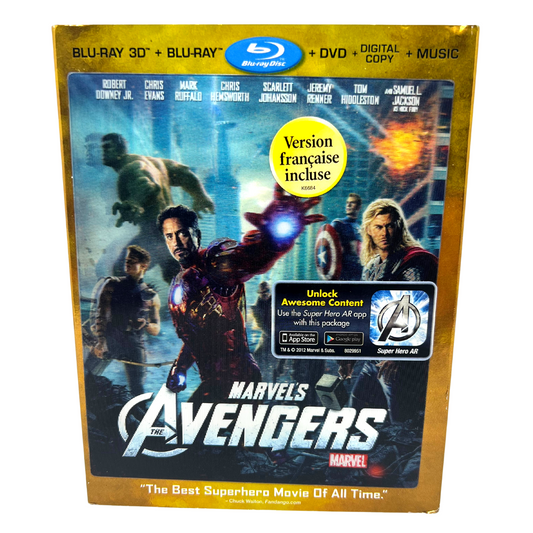 Marvel The Avengers (Blu-ray 3D, 2012) Robert Downey Jr. Good Condition!!!