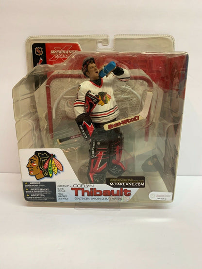 Mcfarlane NHL Jocelyn Thibault Chicago Blackhawks White Jersey Series 4 Figure