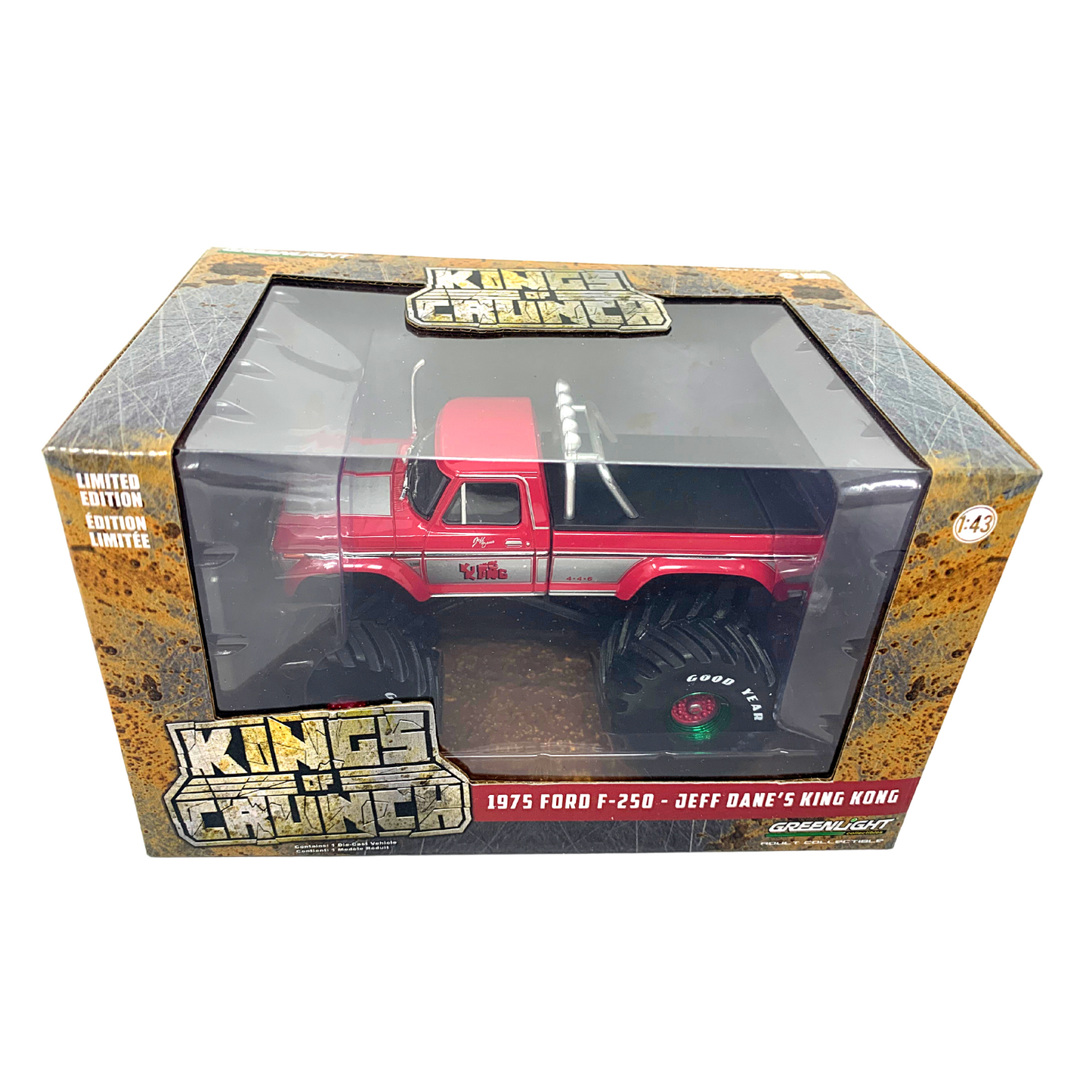 Kings of Crunch 1975 Ford F-250 Jeff Dane's King Kong Green Machine 1:43 Diecast