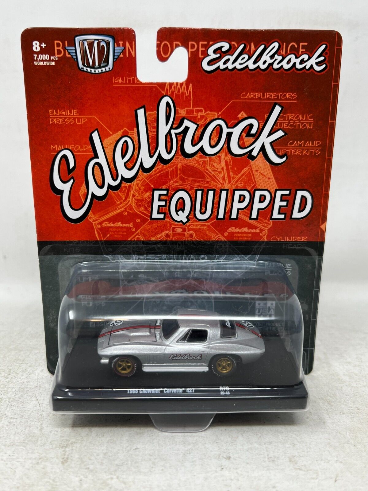 M2 Machines Edelbrock Equipped 1966 Chevrolet Corvette 427 R70 1:64 Diecast