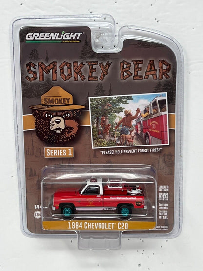 Greenlight Hollywood Smokey Bear 1984 Chevrolet C20 GREEN MACHINE 1:64 Diecast