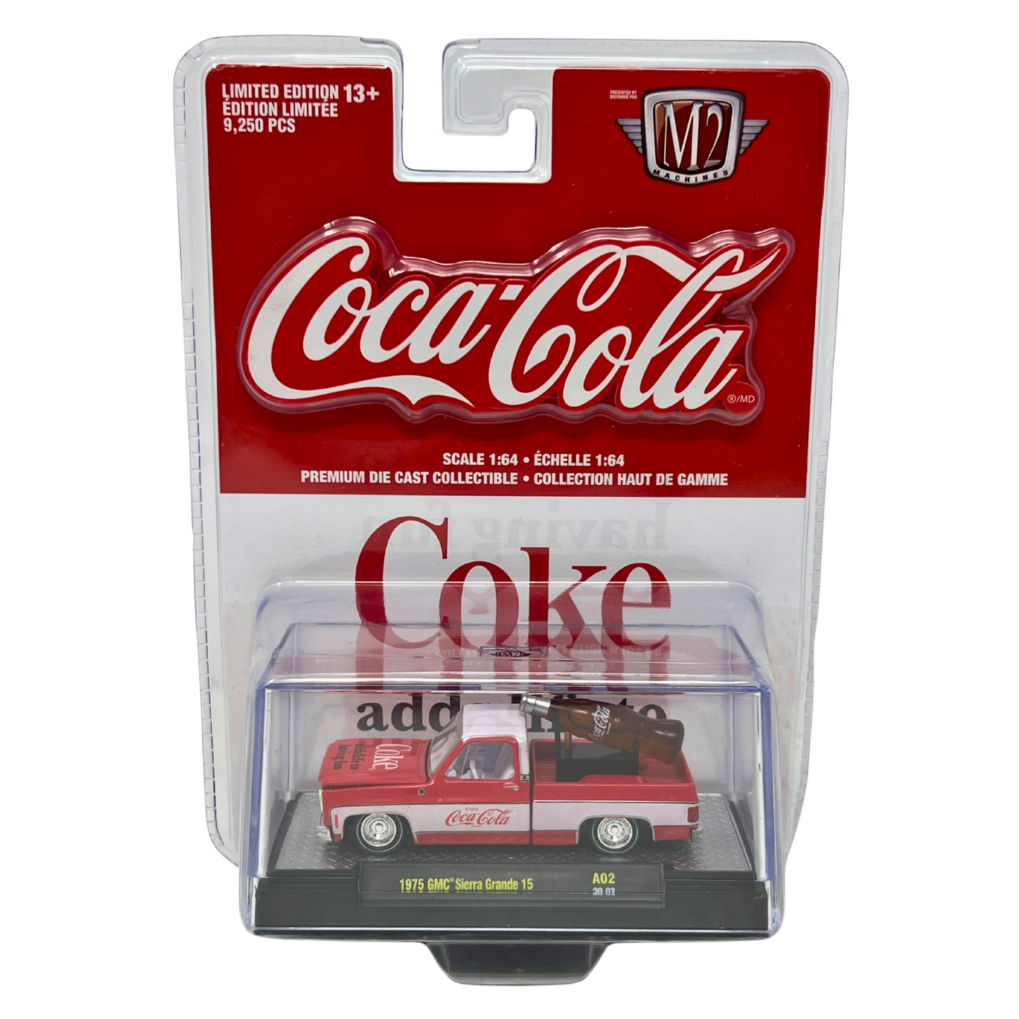 M2 Machines Coca-Cola 1975 GMC Sierra Grande 15 A02 1:64 Diecast