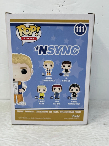 Funko Pop! Rocks Nsync #111 Justin Timberlake Vinyl Figure Vaulted