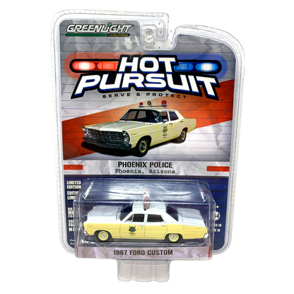 Greenlight Hot Pursuit Series 18 Phoenix Police 1967 Ford Custom 1:64 Diecast