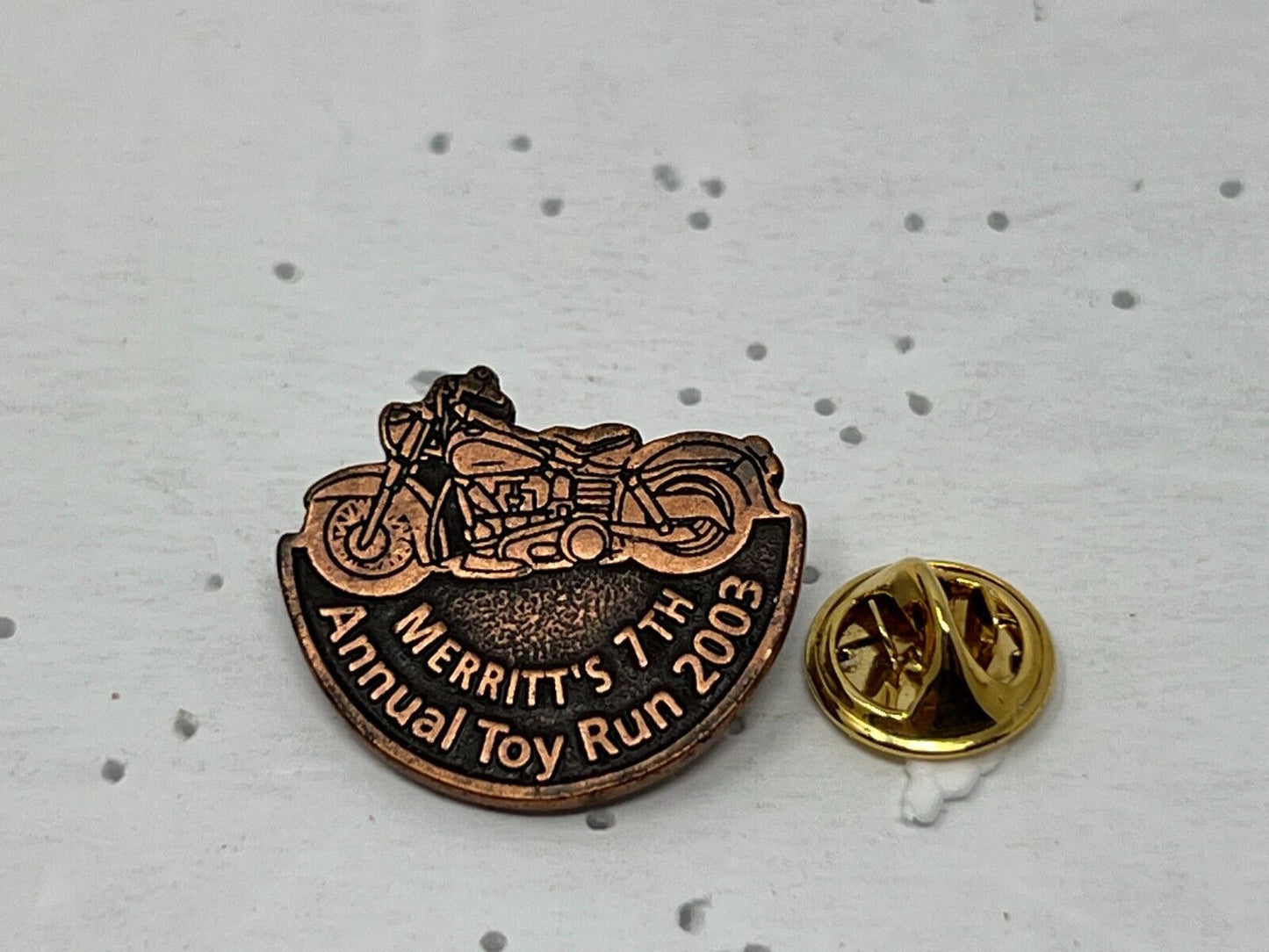 Merritt's 7th Annual Toy Run 2003 Motorcycle Harley-Davidson Lapel Pin