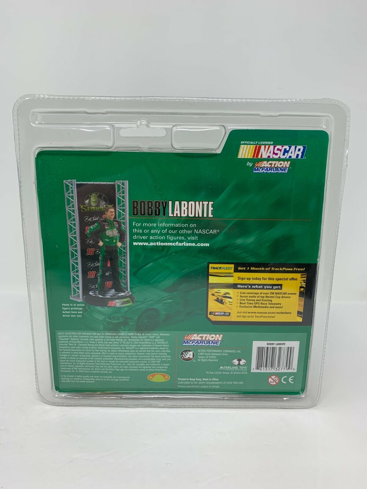 McFarlane Action Nascar #18 Bobby Labonte Series 2 Shrek figurine