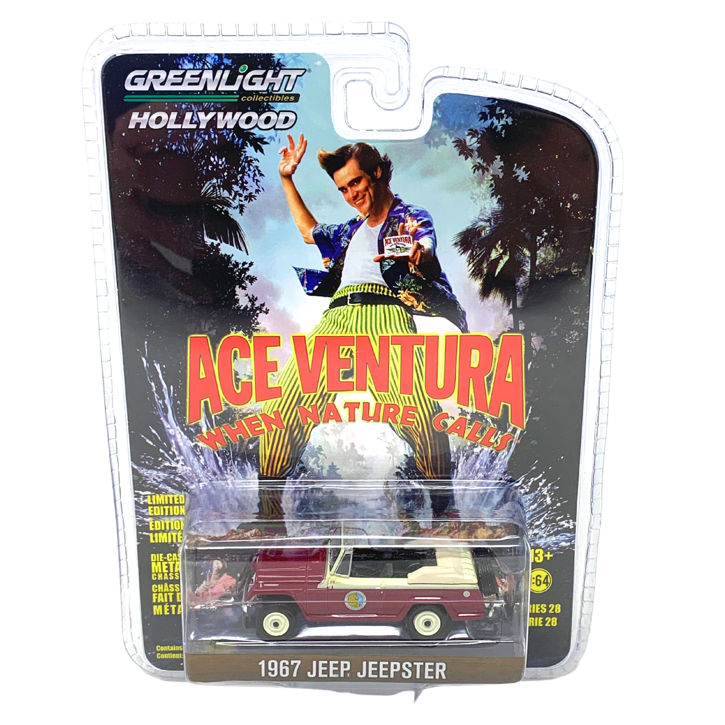 Greenlight Hollywood Series 28 Ace Ventura 1967 Jeep Jeepster 1:64 Diecast
