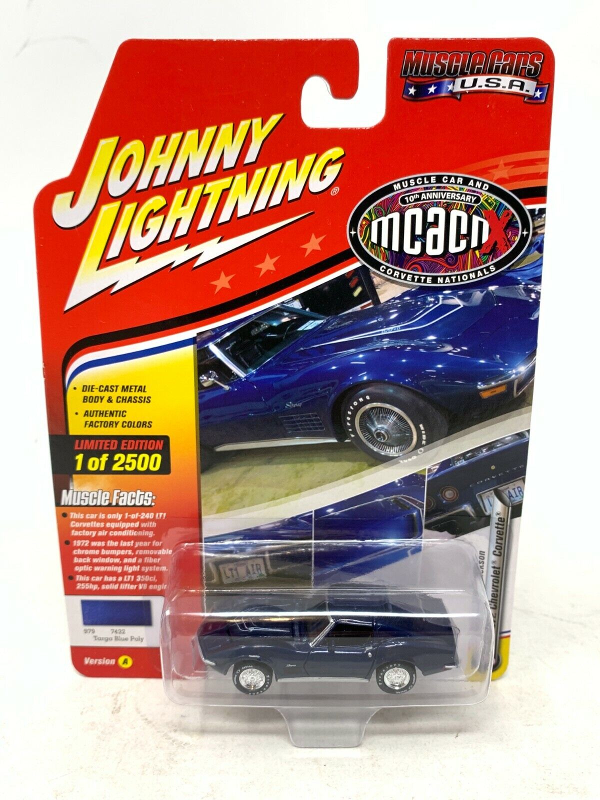 Johnny Lightning Muscle Cars MCACNX 1972 Chevrolet Corvette 1:64 Diecast