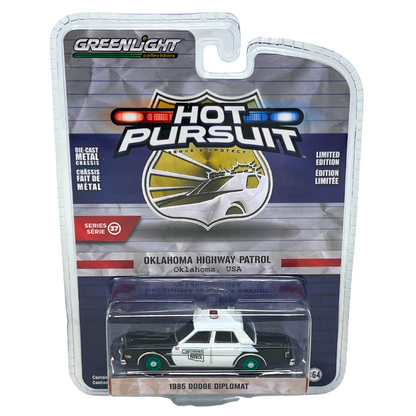Greenlight Hot Pursuit 1985 Dodge Diplomat Green Machine Police 1:64 Diecast