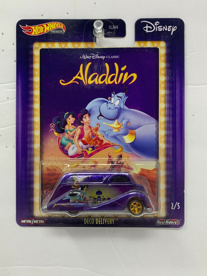 Hot Wheels Premium Disney Aladdin Deco Delivery Real Riders POP Culture 1:64 Diecast