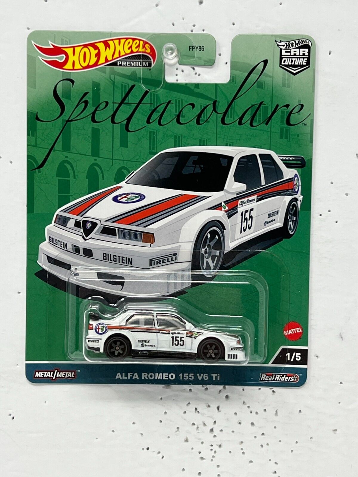 Hot Wheels Premium Spettacolare Alfa Romeo 155 V6 Ti 1:64 Diecast