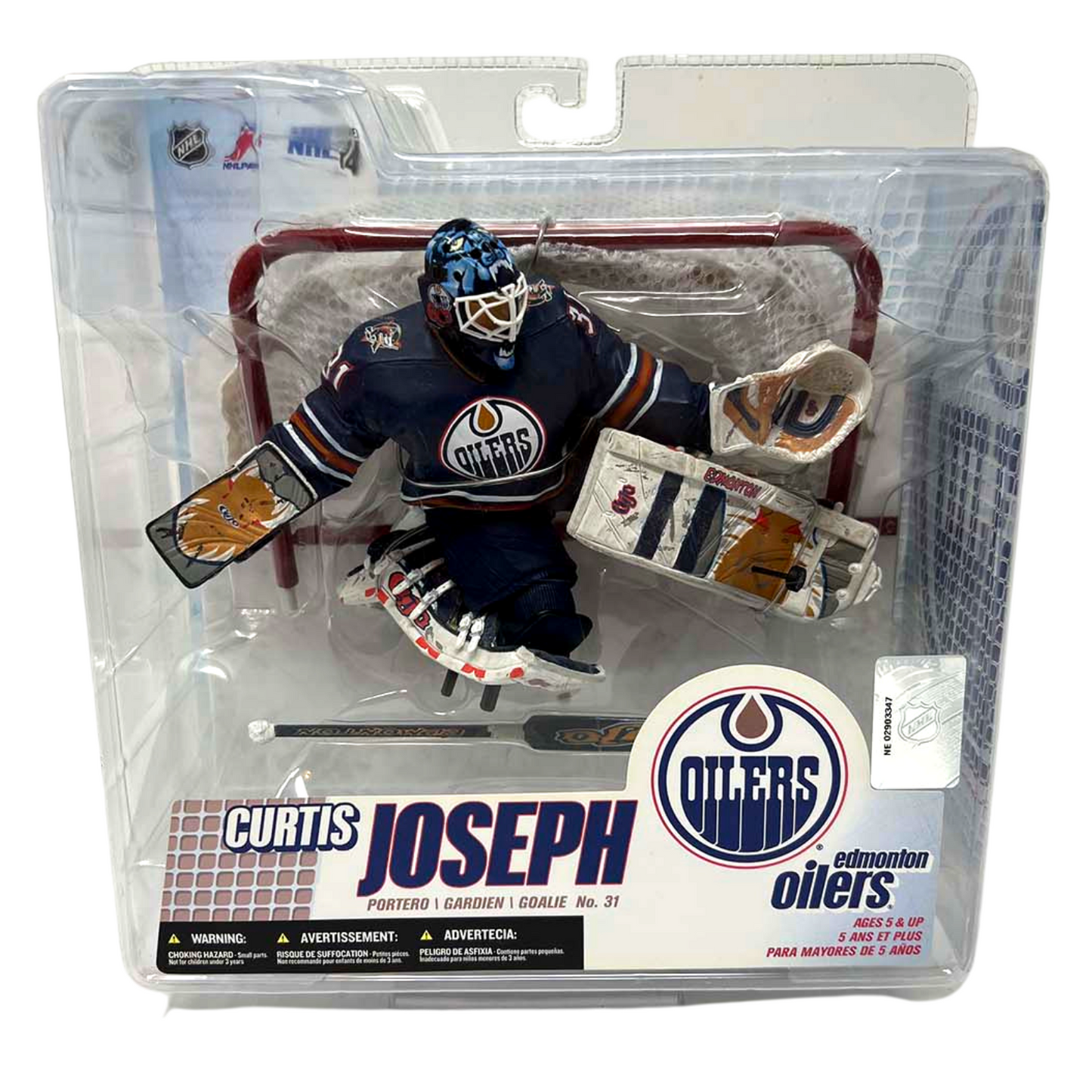 McFarlane NHL Curtis Joseph Edmonton Oilers Blue Jersey Series 14  Figure