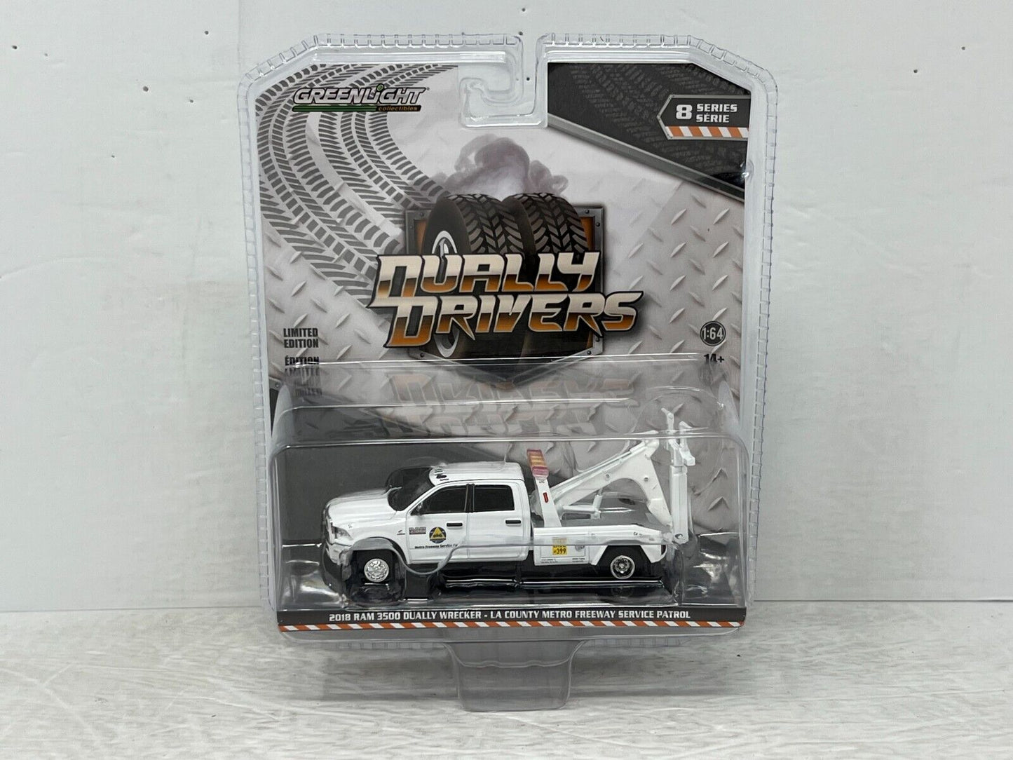 Greenlight Dually Drivers 2018 Ram 3500 Dually Wrecker - LA County 1:64 Diecast