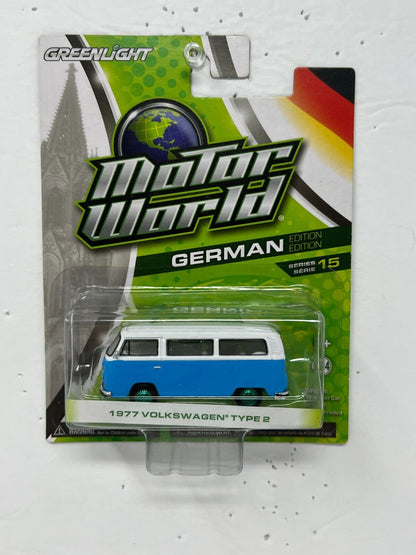 Greenlight Motor World German 1977 Volkswagen Type 2 GREEN MACHINE 1:64 Diecast