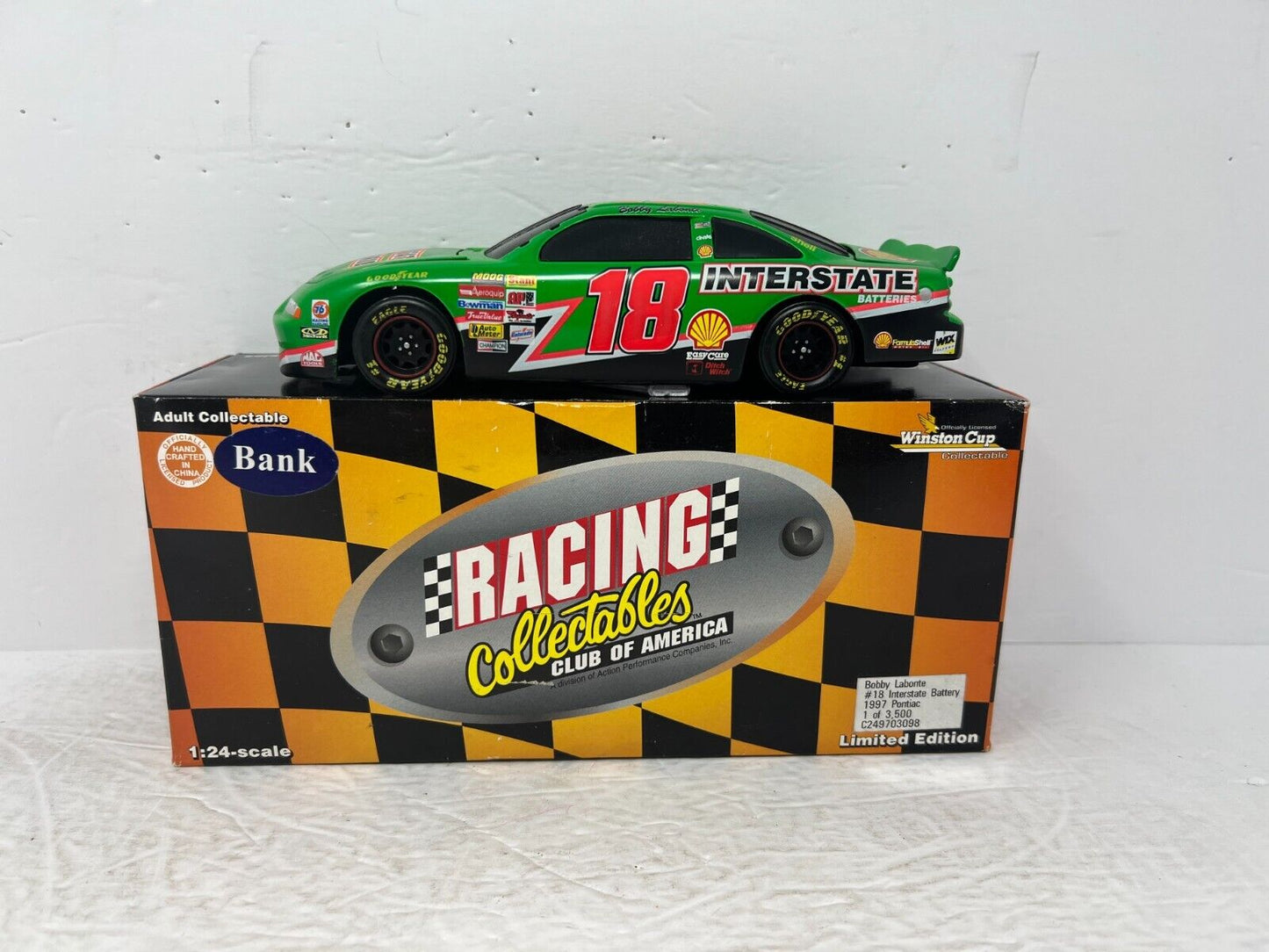 Action Nascar RCCA #18 Bobby Labonte Interstate Battery 1997 BANK 1:24 Diecast