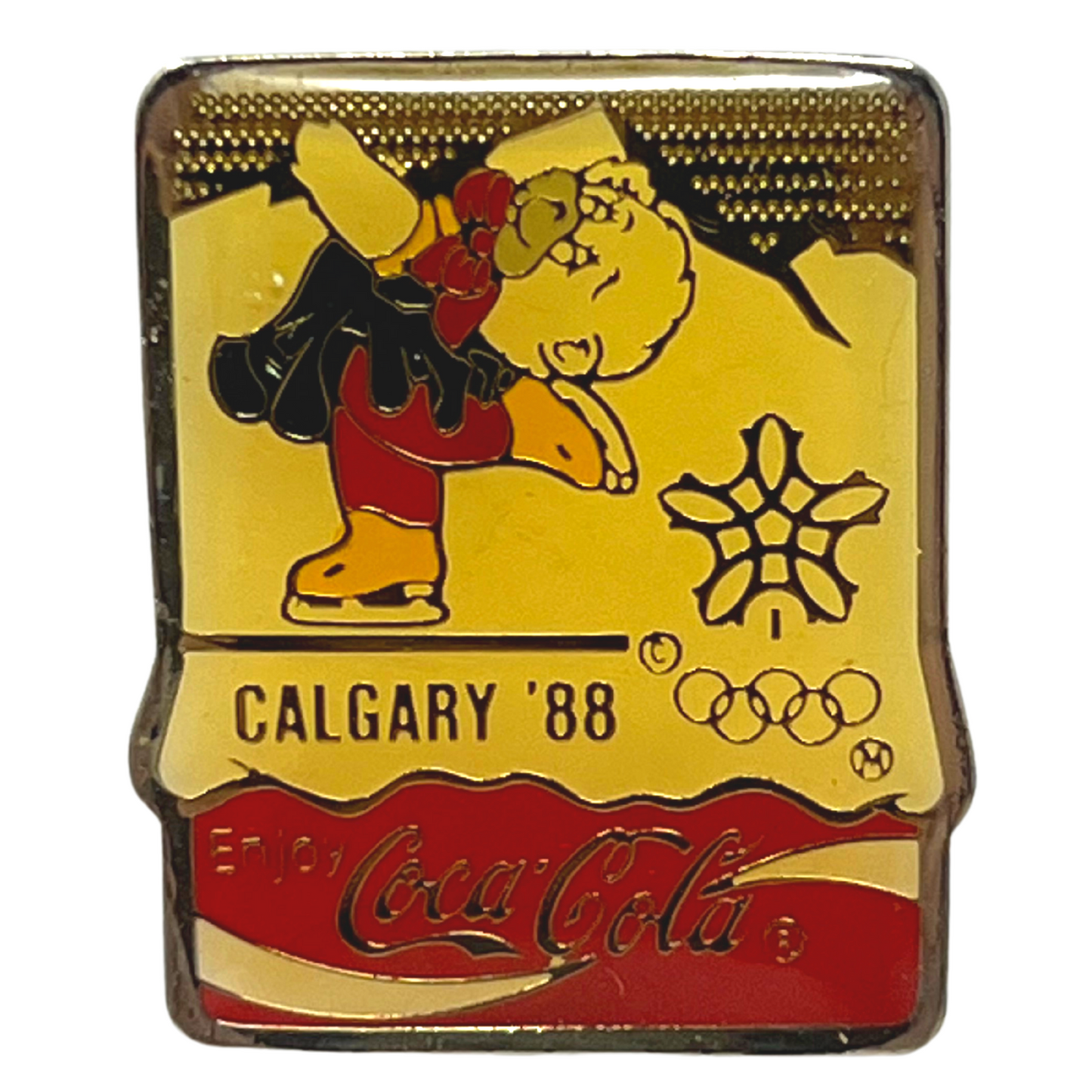 Coca Cola 1988 Calgary Winter Olympic Games (Skating) Olympics Lapel Pin